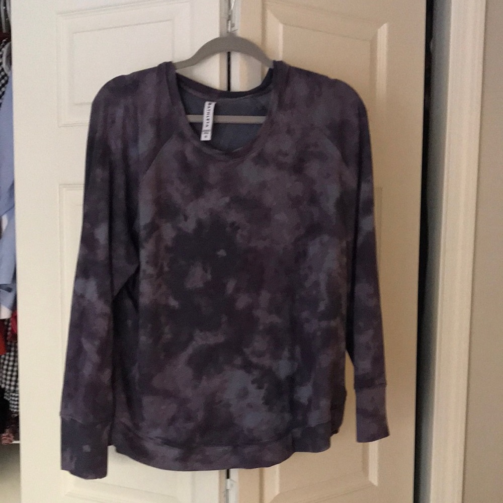Athleta 1x mindset purple tie dye sweatshirt.